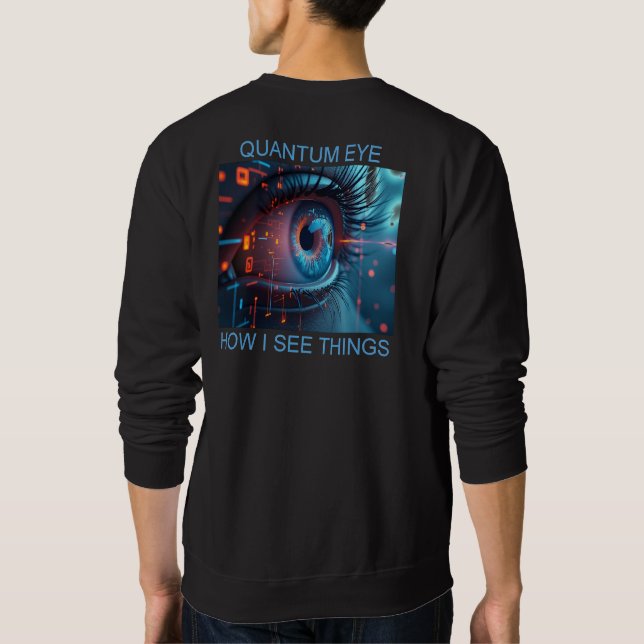 Quantum Eye Things män svart sweatshirt baksida (Baksida)