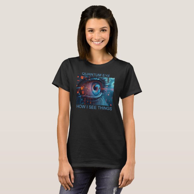 Quantum Eye things women black T-shirt (Hel framsida)