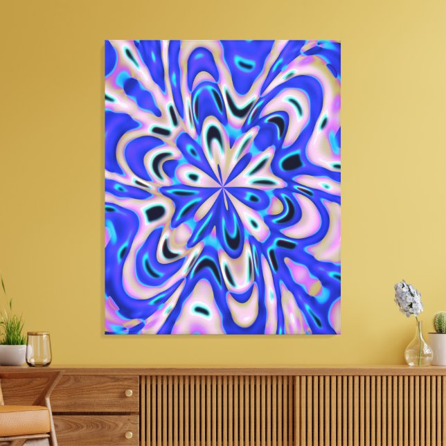 Quantum Fluids Kinetic Painting  Canvastryck (Insitu (Vardagsrum))