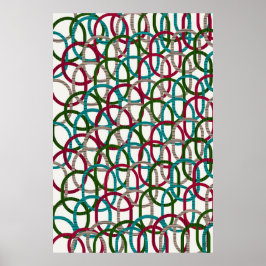 Quantum Geometrisk Mönsterdesign Poster