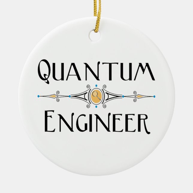 Quantum Ingenjör Line Julgransprydnad Keramik (Framsidan)