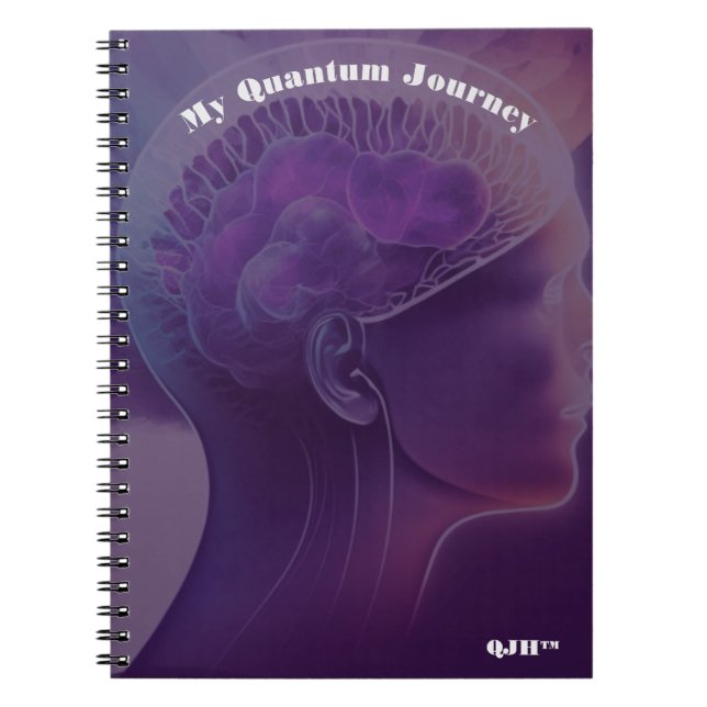 Quantum Journeys Hypnosis Spiral Journal Anteckningsbok (Framsidan)