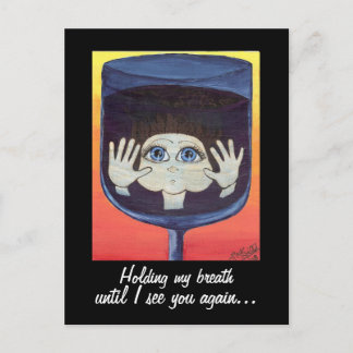 Quantum Kid i Vin Glass Thinking of You Vykort