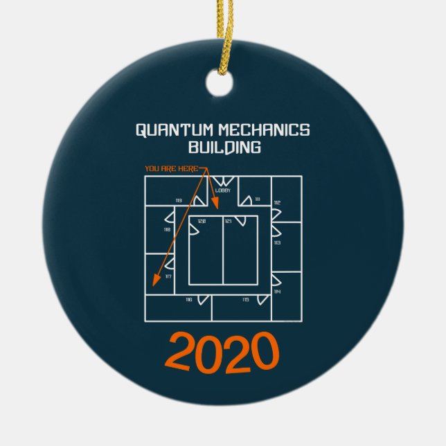 Quantum Mechanics Byggande Julgransprydnad Keramik (Framsidan)