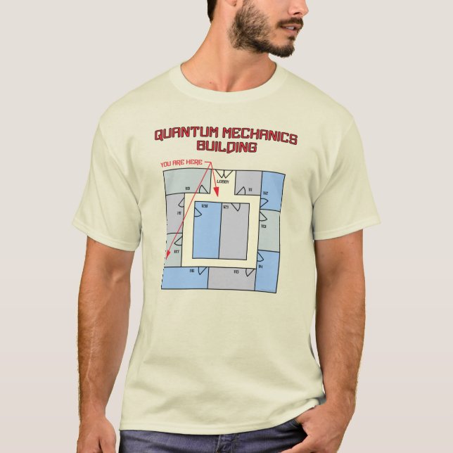 Quantum Mechanics Byggande T Shirt (Framsida)