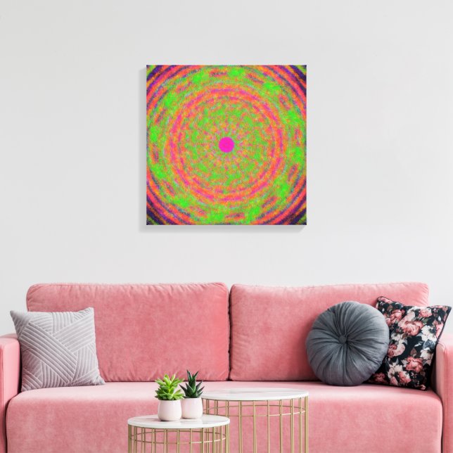 Quantum Mechanics Mandala Mönster  Canvastryck (Insitu (Vardagsrum))