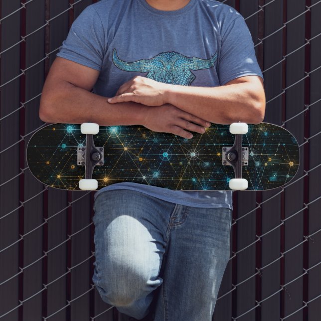 Quantum Nexus Nätverk 3D Mini Skateboard Bräda 18,5 Cm (Utomhus 3)
