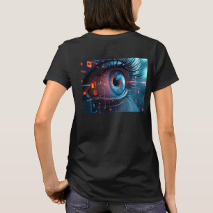 Quantum Öga kvinnor, svart T-shirt baksida