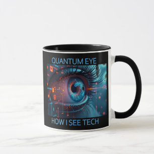 Quantum Öga Tech lämnat handkombinationen mugg