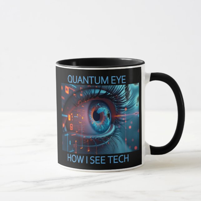 Quantum Öga Tech lämnat handkombinationen mugg (Höger)