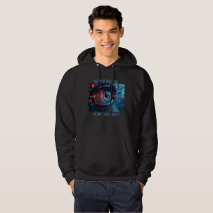 Quantum Öga Tech manar Svart-kapad svettskjorta Hoodie