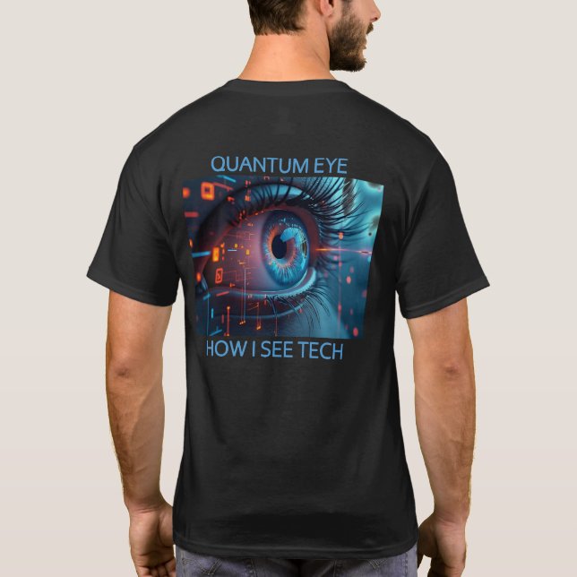 Quantum Öga Tech manar svart T-shirt back (Baksida)