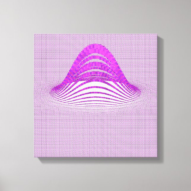 Quantum Physics Moire Floral Pattern  Canvastryck (Framsida)