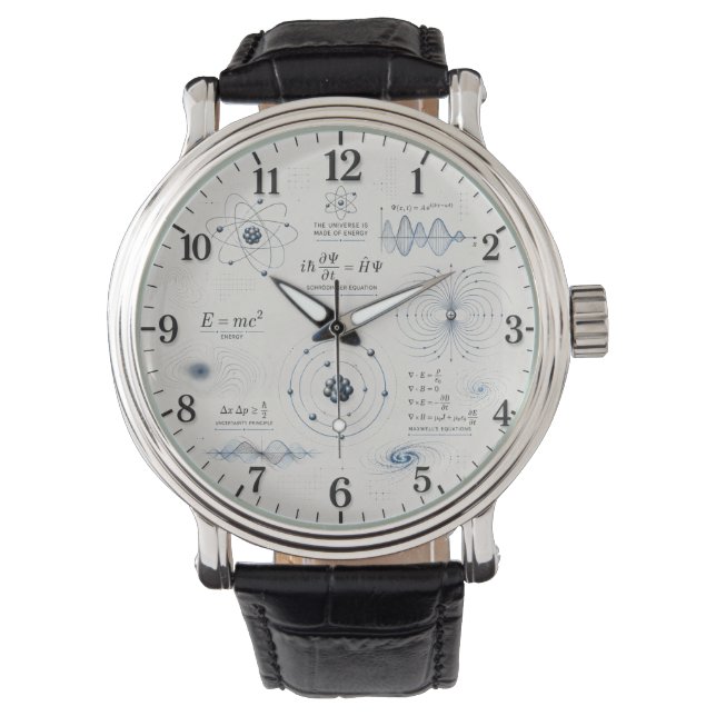 Quantum Physics Science Classroom Armbandsur (Framsida)