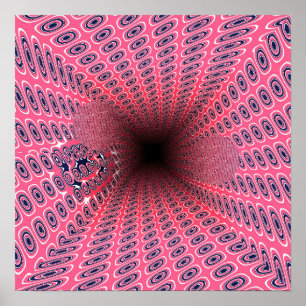 Quantum Ramanujan Tunnels Geometriskt Mönster Poster