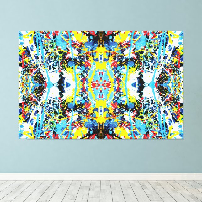 Quantum Selfie of the Planet Earth 60x40 Canvastryck (Insitu (trägolv))