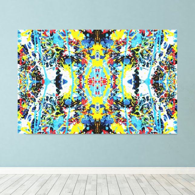 Quantum Selfie of the Planet Earth 60x40 Canvastryck (Insitu (trägolv))