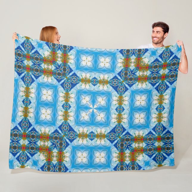 Quantum Wormhole Physics Blueprint Silke Mandala Fleecefilt (På plats)