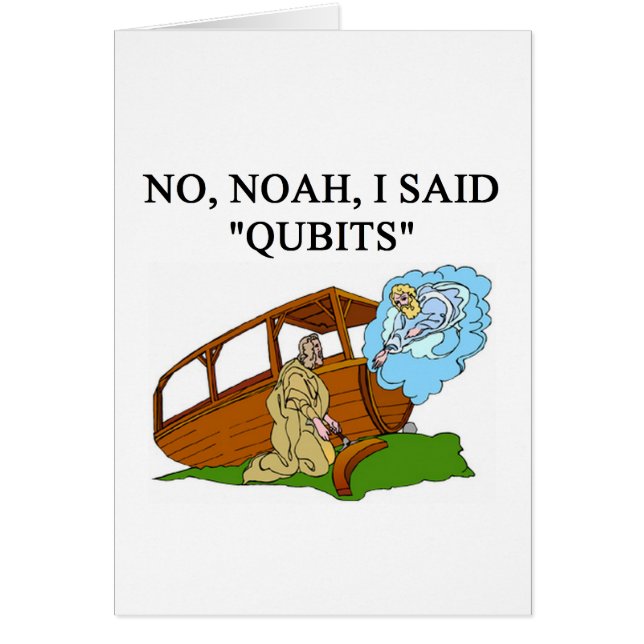 quantumdatorskämt hälsningskort (Framsidan)