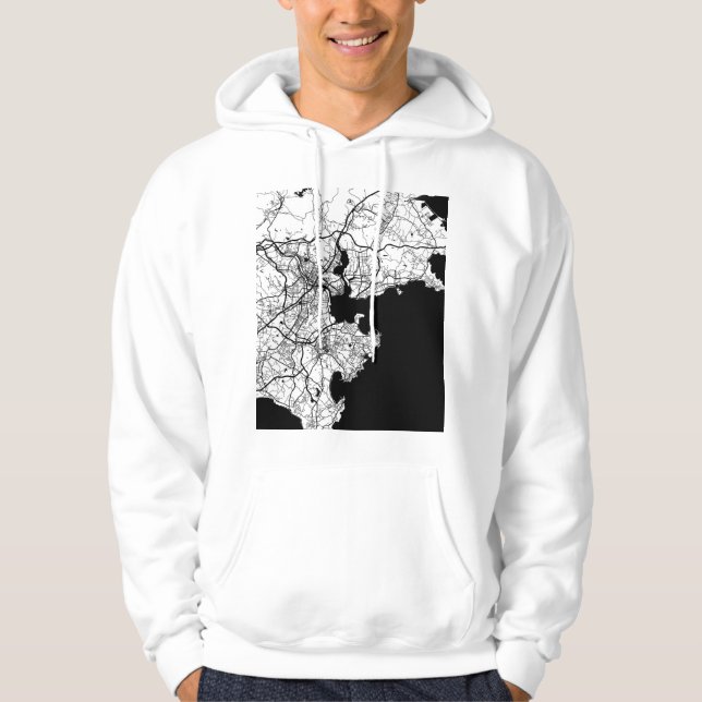 Quanzhou China City Map Hoodie (Framsida)