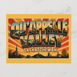 Qu'Appelle Valley Saskatchewan naturskön körled Vykort