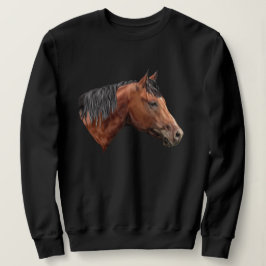 Quarab Häst Porträtt Tryck Tee Shirt
