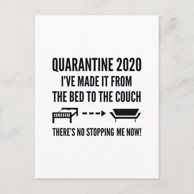 Quarantine Bed Couch Vykort (Framsida)