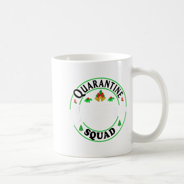 Quarantine Christmas Squad Matching Family Holiday Kaffemugg (Höger)