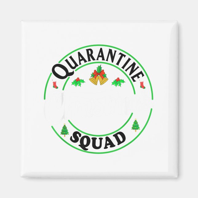 Quarantine Christmas Squad Matching Family Holiday Magnet (Framsidan)