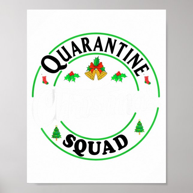 Quarantine Christmas Squad Matching Family Holiday Poster (Framsidan)