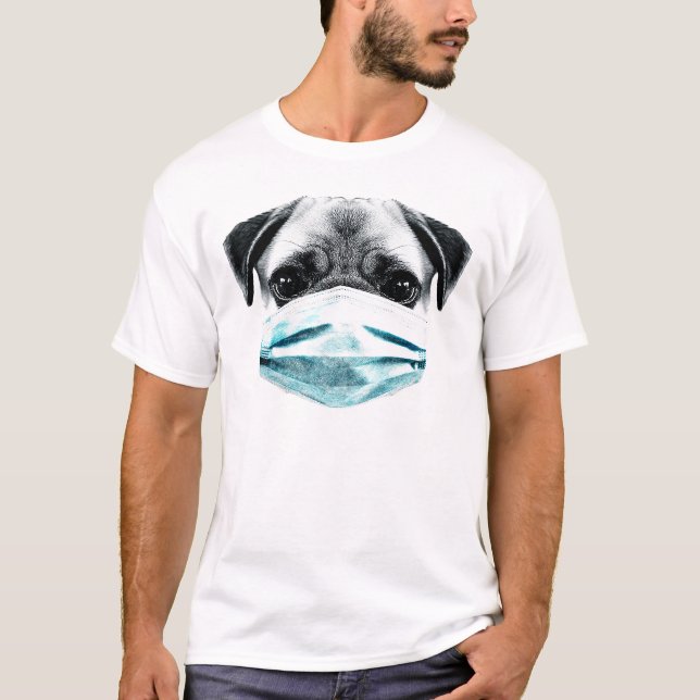 Quarantine house pug t shirt (Framsida)