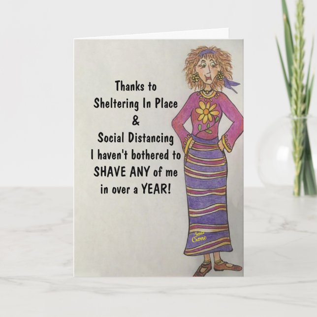 Quarantine Humor Card Kort (Framsida)