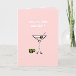 Quarantini Martini? Grattis på födelsedagen Covid Kort