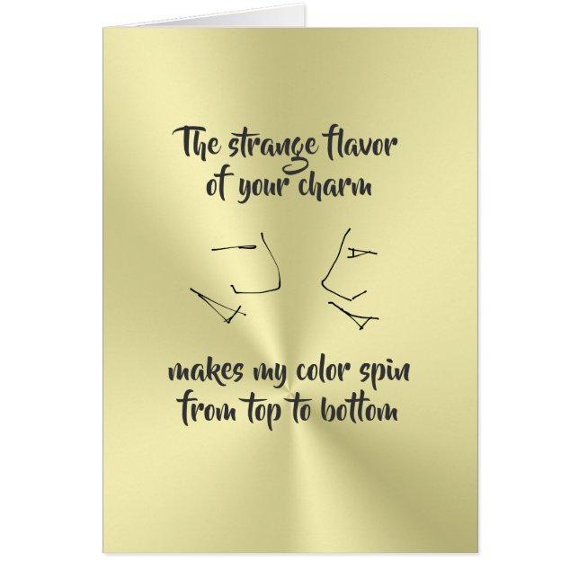 Quark roligt for science and fysics geeks hälsningskort (Framsidan)