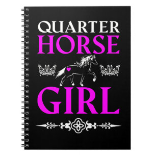 Quarter Horse Flicka Anteckningsbok