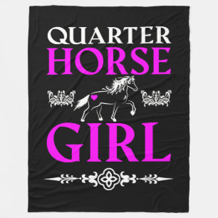 Quarter Horse Girl Fleecefilt