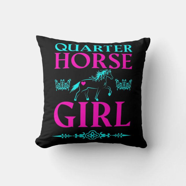 Quarter Horse Girl in Aqua and Rosa Kudde (Framsida)