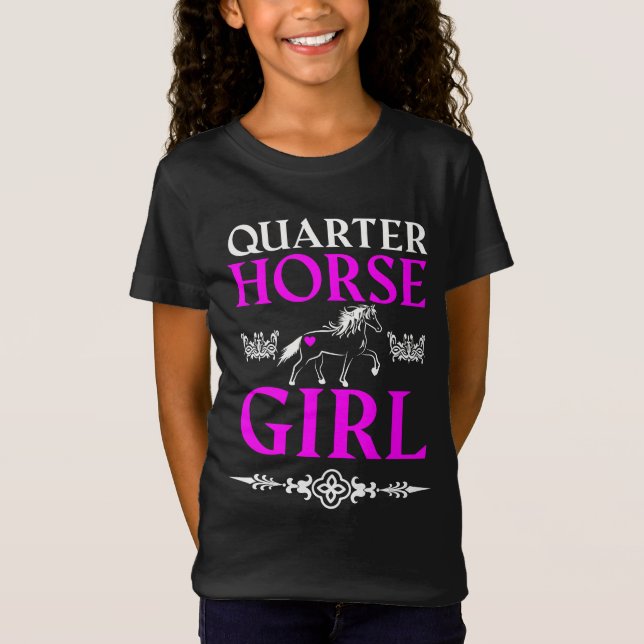 Quarter Horse Girl T-Shirt (Framsida)