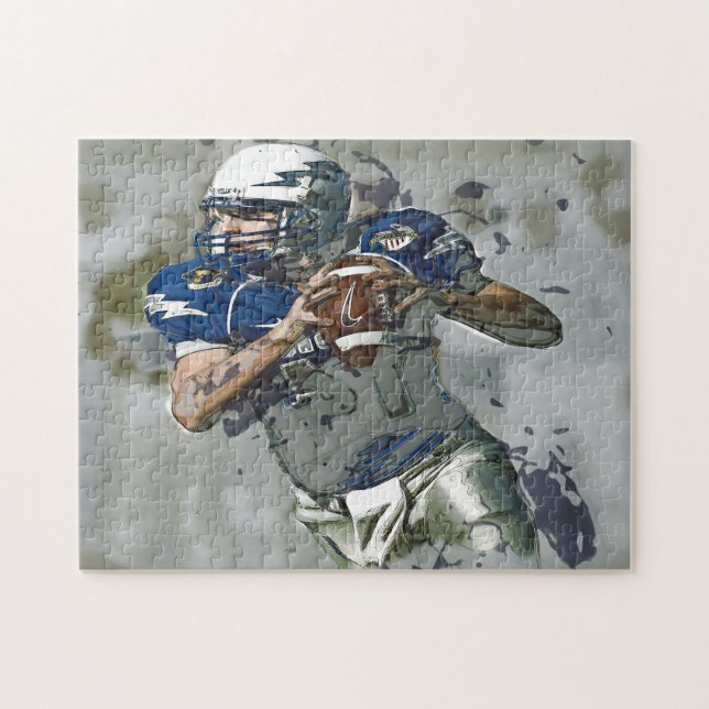 Quarterback Amerikansk fotboll. Pussel (Horisontell)