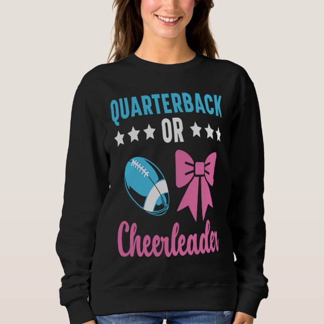 Quarterback Or Cheerleader Baby Announcement Gende T Shirt (Framsida)
