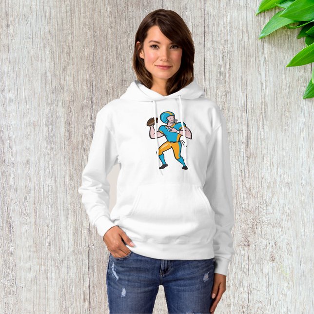 Quarterback Womens Hoodie T Shirt (Skapare uppladdad)