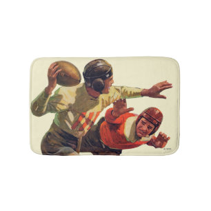 Quarterbacken passerar badrumsmatta