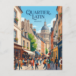 Quartier Latin Frankrike Vykort