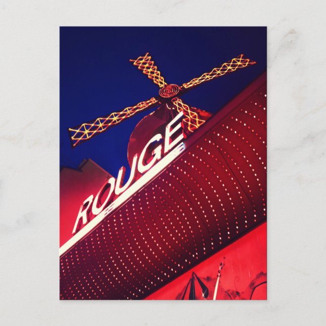 Quartier Pigalle Paris Nightlife Cabaret Vykort (Framsida)