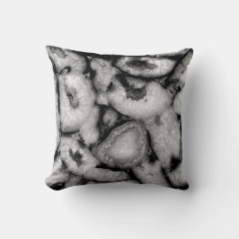 Quartz Agate Geode Black White-stenar Kudde