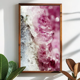 Quartz Crystal Amethyst Stone Poster