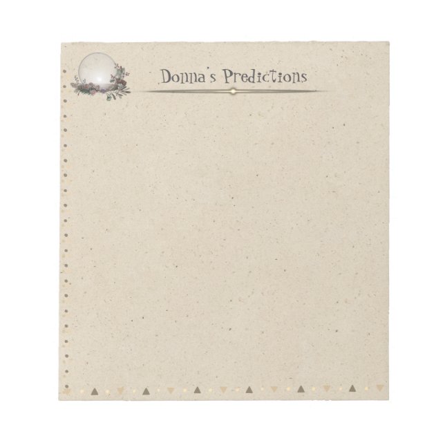 Quartz Crystal Boll Vintage Papper Personal Anteckningsblock (Framsida)