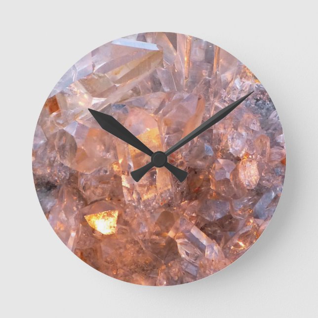 Quartz Crystal Clock Rund Klocka (Framsida)