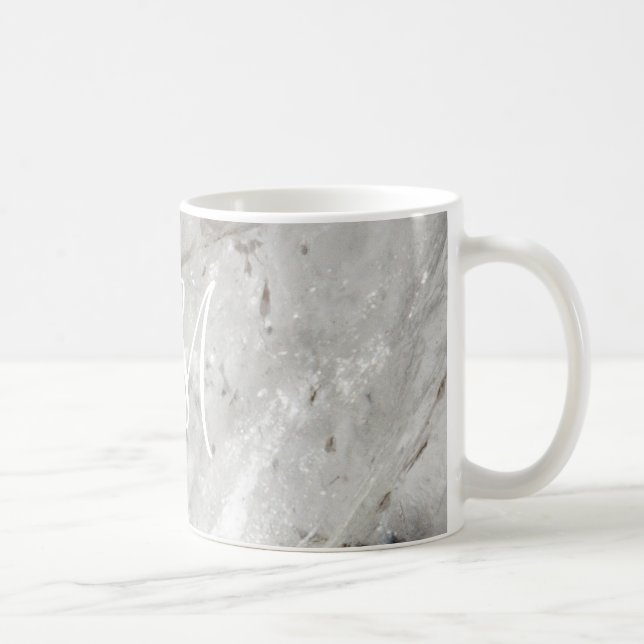 Quartz Crystal Photography Anpassningsbar Monogram Kaffemugg (Höger)