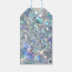 Quartz Crystal Sparkly Mönster Presentetikett